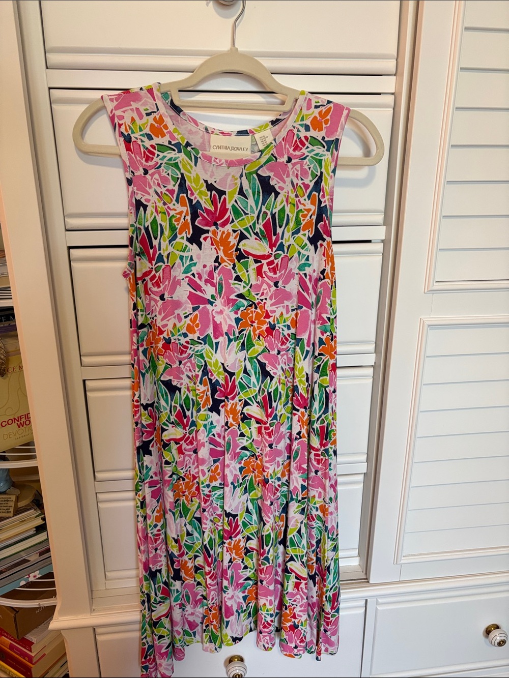 Cynthia Rowley- Multicolor Floral Sleeveless Dress - Pink, Navy, Green, Orange